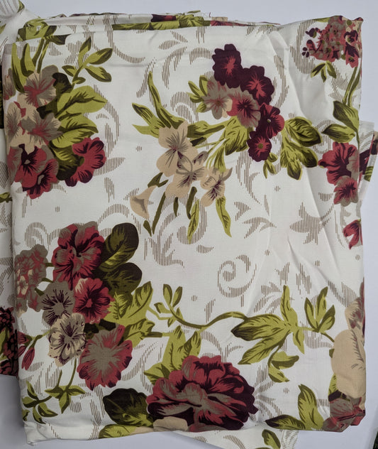 FLORAL PRINT COTTON DOHARS in MULTICOLOR