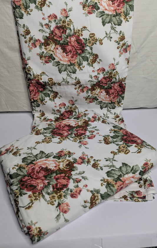 FLORAL PRINT COTTON SINGLE BED DOHAR in MULTI-COLOR