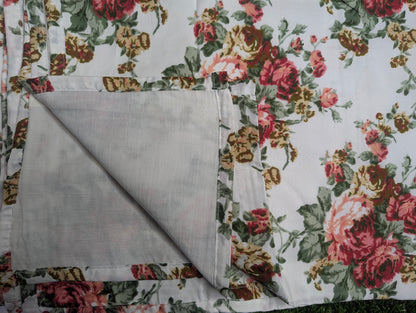FLORAL PRINT COTTON SINGLE BED DOHAR in MULTI-COLOR